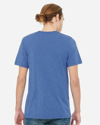 BELLA + CANVAS Men's Jersey Pocket Tee - 3021 - Heather True Royal/ Navy