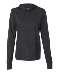 BELLA + CANVAS Unisex Jersey Hooded Long Sleeve Tee - 3512 - Charcoal Black Triblend