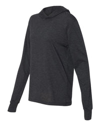 BELLA + CANVAS Unisex Jersey Hooded Long Sleeve Tee - 3512 - Charcoal Black Triblend