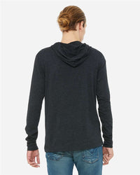 BELLA + CANVAS Unisex Jersey Hooded Long Sleeve Tee - 3512 - Charcoal Black Triblend