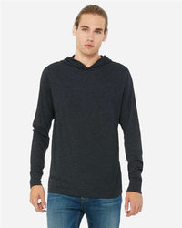BELLA + CANVAS Unisex Jersey Hooded Long Sleeve Tee - 3512 - Charcoal Black Triblend