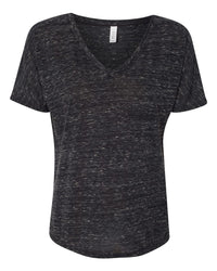 BELLA + CANVAS Women’s Slouchy V-Neck Tee - 8815 - Black Marble