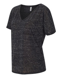 BELLA + CANVAS Women’s Slouchy V-Neck Tee - 8815 - Black Marble