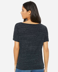 BELLA + CANVAS Women’s Slouchy V-Neck Tee - 8815 - Black Marble