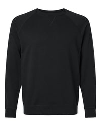 Next Level Unisex Laguna Raglan Crewneck Sweatshirt - 9000 - Black