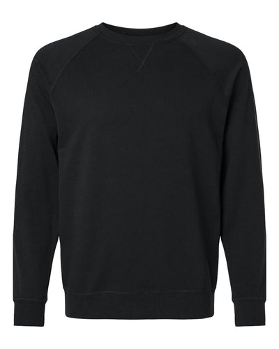 Next Level Unisex Laguna Raglan Crewneck Sweatshirt - 9000 - Black