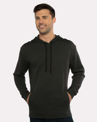 Next Level Unisex Malibu Welt Pocket Hoodie Sweatshirt - 9300 - Heather Black