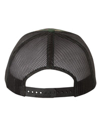 Richardson Printed Trucker Cap - 112P - Army Camo/ Black