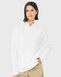 BELLA + CANVAS Unisex Sponge Fleece Drop Shoulder Hoodie Sweatshirt - 3729 - White