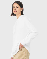 BELLA + CANVAS Unisex Sponge Fleece Drop Shoulder Hoodie Sweatshirt - 3729 - White