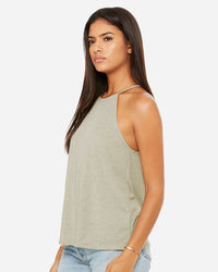 BELLA + CANVAS Women's Flowy High-Neck Tank - 8809 - Heather Stone