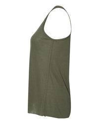 BELLA + CANVAS Women's Flowy Racerback Tank - 8800 - Military Green