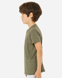 BELLA + CANVAS Youth Triblend Tee - 3413Y - Olive Triblend