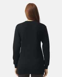 American Apparel Unisex Fine Jersey Long Sleeve Tee - 2007 - Black