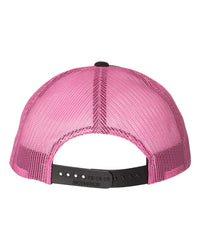 Richardson Low Pro Trucker Cap - 115 - Black/ Neon Pink