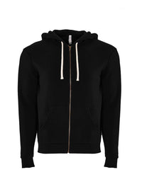 Next Level Unisex Santa Barbara Full-Zip Hoodie Sweatshirt - 9602 - Black