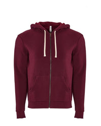 Next Level Unisex Santa Barbara Full-Zip Hoodie Sweatshirt - 9602 - Cardinal