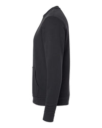 Next Level Unisex Santa Barbara Pocket Crewneck Sweatshirt - 9001 - Black