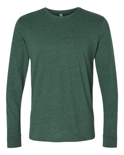 Next Level Unisex Sueded Long Sleeve T-Shirt - 6411 - Heather Forest Green