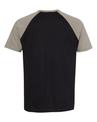 Next Level Unisex Cotton Raglan T-Shirt - 3650 - Warm Grey/ Black