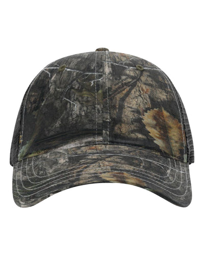 Richardson Garment Washed Printed Trucker Cap - 111P - Mossy Oak Country DNA/ Black