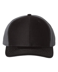 Richardson Twill Back Trucker Cap - 312 - Black/ Charcoal