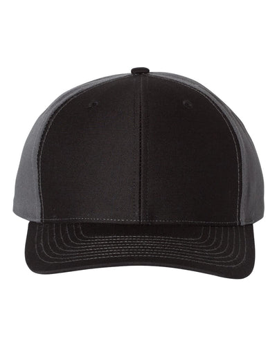 Richardson Twill Back Trucker Cap - 312 - Black/ Charcoal