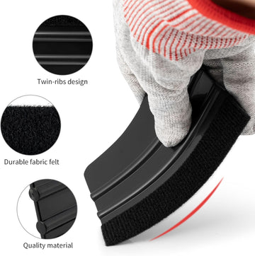 Black Felt Edge Vinyl Squeegee Tool