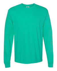 Comfort Colors Unisex Garment-Dyed Heavyweight Long Sleeve T-Shirt - 6014 - Island Green