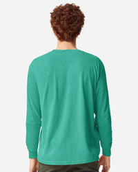 Comfort Colors Unisex Garment-Dyed Heavyweight Long Sleeve T-Shirt - 6014 - Island Green