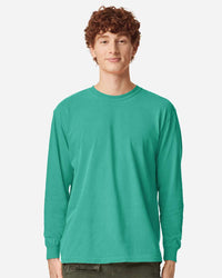 Comfort Colors Unisex Garment-Dyed Heavyweight Long Sleeve T-Shirt - 6014 - Island Green