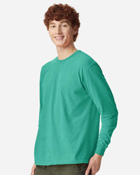 Comfort Colors Unisex Garment-Dyed Heavyweight Long Sleeve T-Shirt - 6014 - Island Green