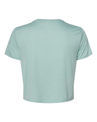 BELLA + CANVAS Women’s Flowy Crop Tee - 8882 - Dusty Blue