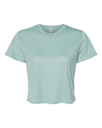 BELLA + CANVAS Women’s Flowy Crop Tee - 8882 - Dusty Blue