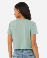 BELLA + CANVAS Women’s Flowy Crop Tee - 8882 - Dusty Blue