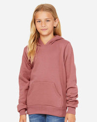 BELLA + CANVAS Youth Sponge Fleece Hoodie Sweatshirt - 3719Y - Mauve