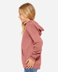 BELLA + CANVAS Youth Sponge Fleece Hoodie Sweatshirt - 3719Y - Mauve