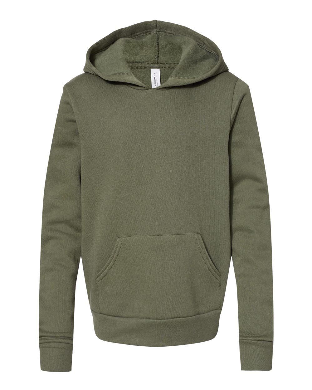 BELLA + CANVAS Youth Sponge Fleece Hoodie Sweatshirt - 3719Y - Military Green