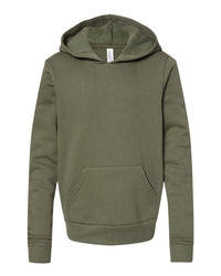 BELLA + CANVAS Youth Sponge Fleece Hoodie Sweatshirt - 3719Y - Military Green