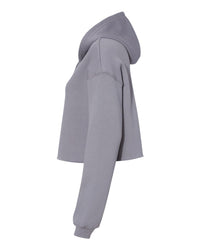 BELLA + CANVAS Women's Crop Fleece Hoodie Sweatshirt - 7502 - Storm
