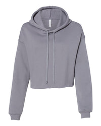 BELLA + CANVAS Women's Crop Fleece Hoodie Sweatshirt - 7502 - Storm