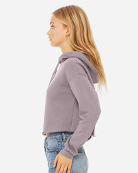 BELLA + CANVAS Women's Crop Fleece Hoodie Sweatshirt - 7502 - Storm