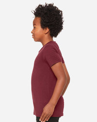 BELLA + CANVAS Youth Triblend Tee - 3413Y - Maroon Triblend