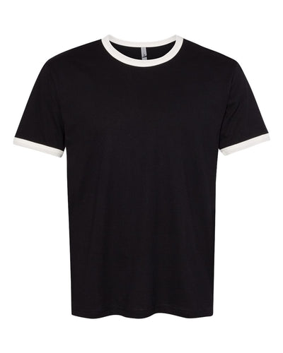 Next Level Unisex Cotton Ringer T-Shirt - 3604 - Black/ Natural
