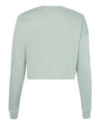 BELLA + CANVAS Women's Crop Fleece Crewneck Sweatshirt - 7503 - Dusty Blue