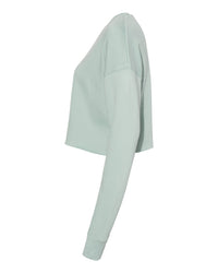 BELLA + CANVAS Women's Crop Fleece Crewneck Sweatshirt - 7503 - Dusty Blue