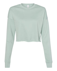 BELLA + CANVAS Women's Crop Fleece Crewneck Sweatshirt - 7503 - Dusty Blue