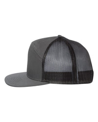 Richardson Seven-Panel Trucker Cap - 168 - Charcoal/ Black