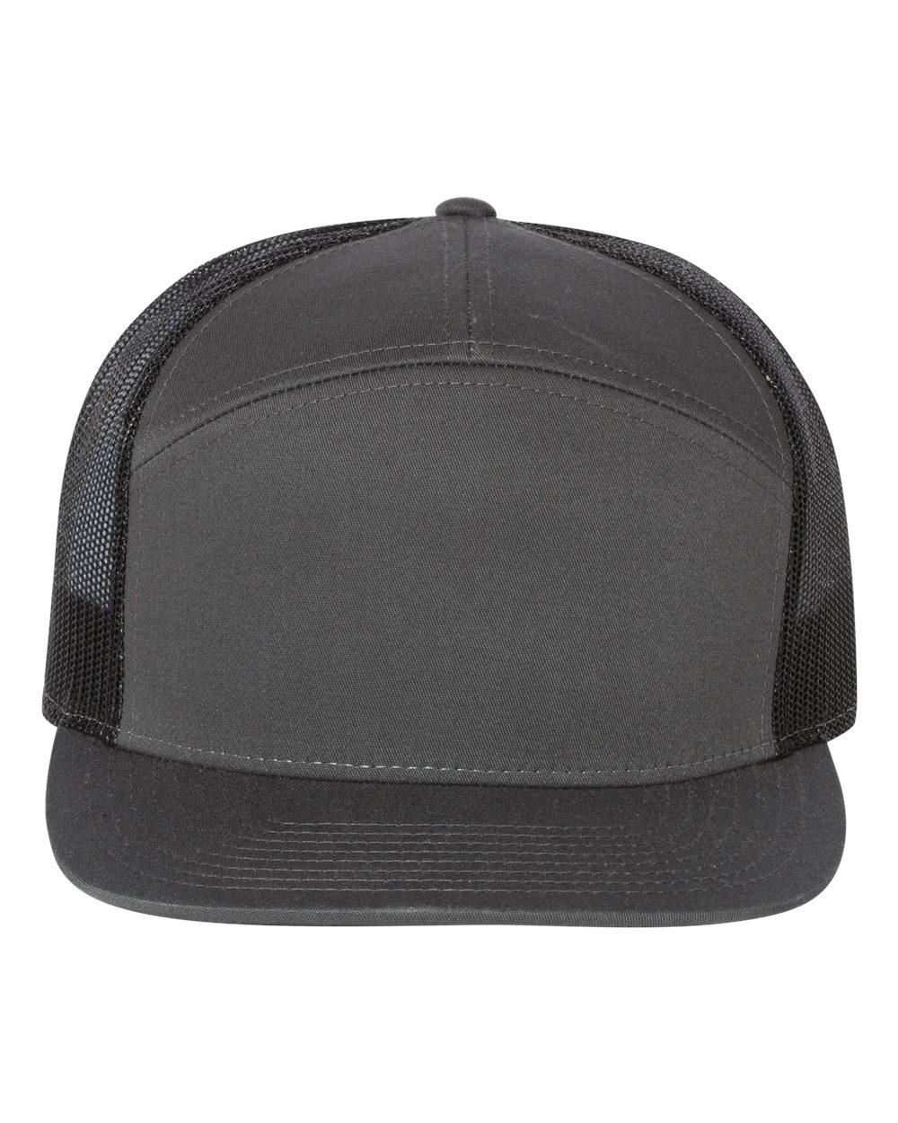 Richardson Seven-Panel Trucker Cap - 168 - Charcoal/ Black