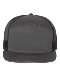 Richardson Seven-Panel Trucker Cap - 168 - Charcoal/ Black